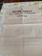 MANIFESTO  DEBITO PUBBLICO  TIPOGRAFIA PERUGIA  1895 - Zonder Classificatie
