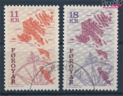 Dänemark - Färöer 320-321 (kompl.Ausg.) Gestempelt 1997 Landkarte Der Färöer (10400761 - Féroé (Iles)