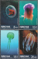 Denmark - Faroe Islands 797-800 (complete Issue) Unmounted Mint / Never Hinged 2014 Quallen - Islas Faeroes