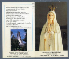°°° Santino N. 9284 - Nostra Signora Di Fatima - Roma °°° - Religion & Esotérisme