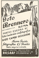 Foto Brennero - Pubblicità Del 1942 - Old Advertising - Reclame