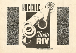 Officine Di Villar Perosa RIV - Boccole - Pubblicità Del 1942 - Old Advert - Reclame