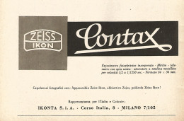 Zeiss Ikon - CONTAX - Pubblicità Del 1942 - Old Advertising - Reclame