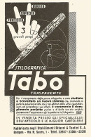 Penna Stilografica TABO - Pubblicità Del 1942 - Old Advertising - Publicités