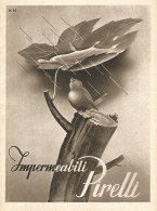 Impermeabili PIRELLI - Illustrazione - Pubblicità Del 1942 - Old Advert - Publicités