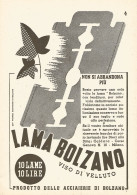 Lama BOLZANO - Illustrazione N. 4 - Pubblicità Del 1942 - Old Advertising - Publicités