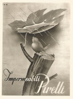 Impermeabili PIRELLI - Illustrazione - Pubblicità Del 1942 - Old Advert - Reclame
