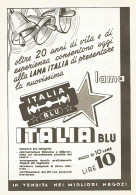 Lama ITALIA BLU - Pubblicità Del 1942 - Old Advertising - Publicités