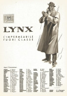 LYNX L'impermeabile Fuori Classe - Pubblicità Del 1942 - Old Advertising - Reclame