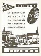 Pneumatici Raiflex PIRELLI - Pubblicità Del 1942 - Old Advertising - Publicités