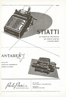 Macchine Calcolatrici STIATTI E ANTARES - Pubblicità Del 1942 - Old Advert - Publicités