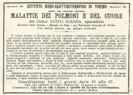 Dott. Guido Scarpa - Malattie Del Cuore - Pubblicità Del 1903 - Old Advert - Werbung