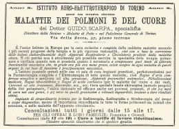 Dott. Guido Scarpa - Malattie Dei Polmoni - Pubblicità Del 1903 - Old Ad - Werbung