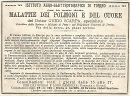 Dott. Guido Scarpa - Malattie Dei Polmoni - Pubblicità Del 1903 - Old Ad - Werbung