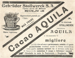 Cacao Stollwerck Marca Aquila - Pubblicità Del 1903 - Old Advertising - Werbung