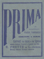 E. Frette & C. - Monza - Corredi Da Sposa - Pubblicità Del 1903 - Old Ad - Werbung