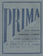 E. Frette & C. - Monza - Corredi Da Casa - Pubblicità Del 1903 - Old Ad - Werbung