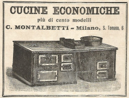 C. Montalbetti - Cucine Economiche - Pubblicità Del 1903 - Old Advertising - Advertising