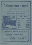 The Handy Things - Cucine Americane A Petrolio - Pubblicità Del 1903 - Ad - Advertising