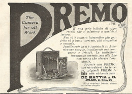 Apparecchi Fotografici PREMO - Pubblicità Del 1903 - Old Advertising - Advertising