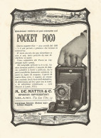 Apparecchio Fotografico POCKET POCO - Pubblicità Del 1903 - Old Advert - Werbung
