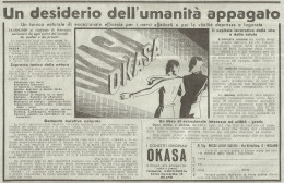 Confetti Originali OKASA - Pubblicità Del 1934 - Old Advertising - Werbung