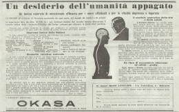 Confetti Originali OKASA - Pubblicità Del 1934 - Old Advertising - Werbung