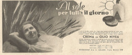 Crema NIVEA - Immagine - Pubblicità Del 1934 - Old Advertising - Advertising