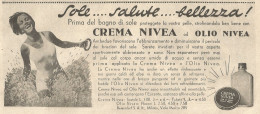 Crema NIVEA - Sole... Salute... - Pubblicità Del 1933 - Old Advertising - Werbung