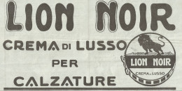 LION NOIR Crema Di Lusso Per Calzature - Pubblicità Del 1933 - Old Advert - Werbung