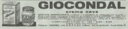 Crema Neve GIOCONDAL - Pubblicità Del 1931 - Old Advertising - Werbung