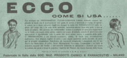 Thermogène Ecco Come Si Usa... - Pubblicità Del 1930 - Old Advertising - Werbung