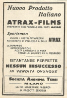 Pellicole Fotografiche ATRAX-FILMS - Pubblicità Del 1923 - Old Advertising - Werbung