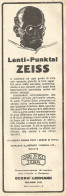 Carl Zeiss Jena - Lenti Punktal - Pubblicità Del 1923 - Old Advertising - Werbung