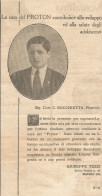 PROTON - Giuseppe Tozzi - Napoli - Pubblicità Del 1926 - Old Advertising - Pubblicitari