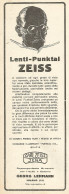 Lenti Punktal ZEISS - Pubblicità 1923 - Old Advertising - Reclame