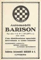 Automobili BARISON - Livorno - Pubblicità Del 1923 - Old Advertising - Pubblicitari