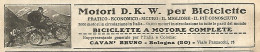 Motori D.K.W. Per Biciclette - Pubblicità Del 1923 - Old Advertising - Advertising