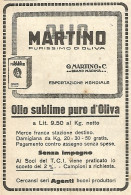 Olio Sublime Puro D'Oliva MARTINO - Pubblicità Del 1923 - Old Advertising - Pubblicitari