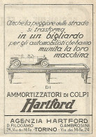 Ammortizzatori Di Colpi HARTFORD - Pubblicità Del 1923 - Old Advertising - Publicités