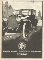 Società Ligure Piemontese Automobili - Pubblicità Del 1923 - Old Advert - Publicités