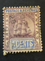 BRITISH GUIANA  SG 196   4c Dull Purple And Cobalt  FU - Guyane Britannique (...-1966)