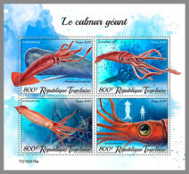 TOGO 2019 MNH Giant Squid Riesenkalmar Calmar Geant M/S - OFFICIAL ISSUE - DH2004 - Marine Life