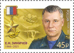 Russia 2023 Hero Of The Russian Federation E. Zinichev (1966–2021) Stamp 1v MNH - Neufs