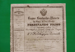 D-IT R. Lombardo Veneto 1840 Ferdinando I D'Austria UDINE PASSAPORTO Per Villach E Klagenfurt N.276 - Documents Historiques