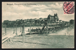 AK Breisach, Rheinansicht Mit Schiffbrücke  - Breisach