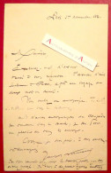 ● L.A.S 1884 Jacques NORMAND écrivain - Lettre + Sonnet Manuscrit Intitulé "l'Artiste" - Timbres & Autographes - SGDL - Writers