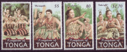 Océanie - Tonga - Danseuses - 4 Timbres Différents - 7201 - Tonga (1970-...)