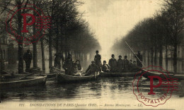 FRANCIA. FRANCE. INONDATIONS DE PARIS AVENUE MONTAIGNE - La Crecida Del Sena De 1910