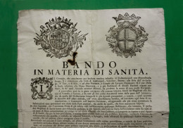 D-IT MODENA 1778 PESTE Bando In Materia Di Sanità Cm 60 X 44 - Historical Documents